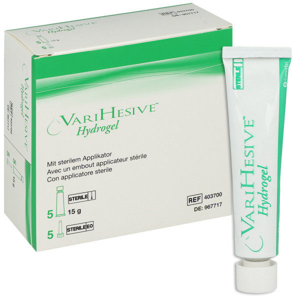 Varihesive Hydrogel mit Applikator