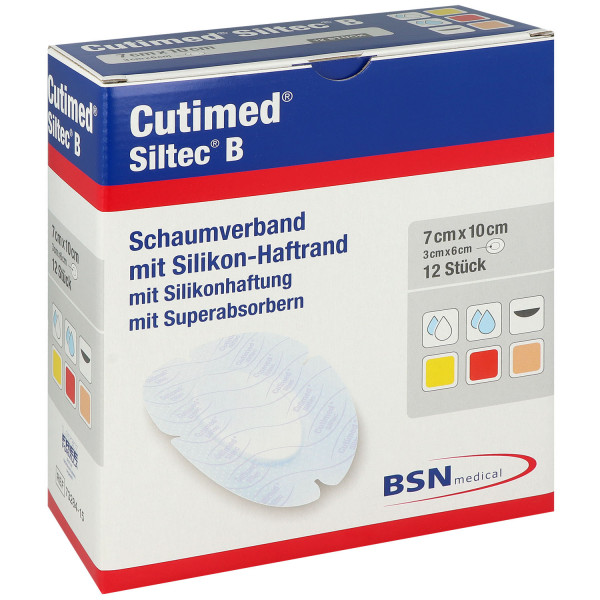 Cutimed Siltec B oval Schaumverband