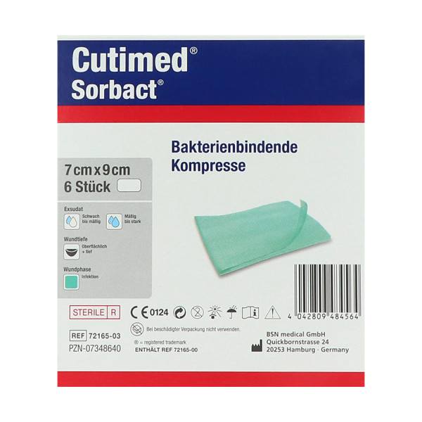 Cutimed® Sorbact® hydrophober Wundverband, Kompresse