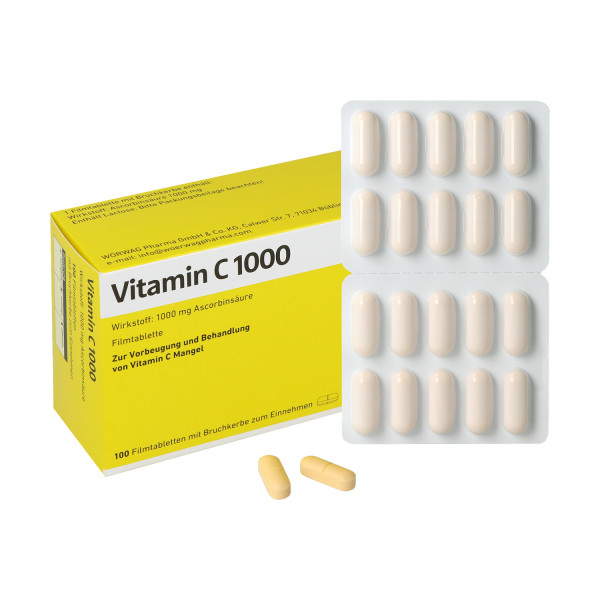 Vitamin C 1000 mg Filmtabletten, 100 Stück von WÖRWAG Pharma