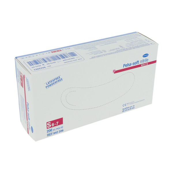 Peha-soft nitrile white Untersuchungshandschuhe, puderfrei