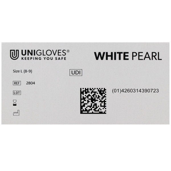 Unigloves WHITE PEARL Nitrilhandschuhe, puderfrei, weiß