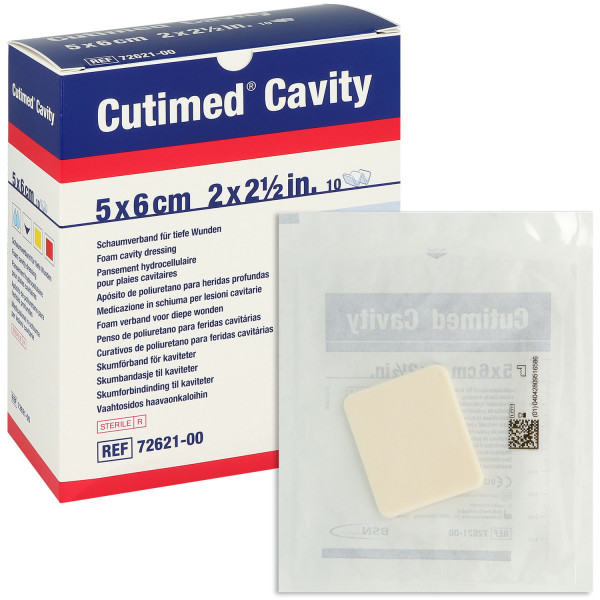 Cutimed Cavity Hochabsorbierender Schaumverband nicht haftend