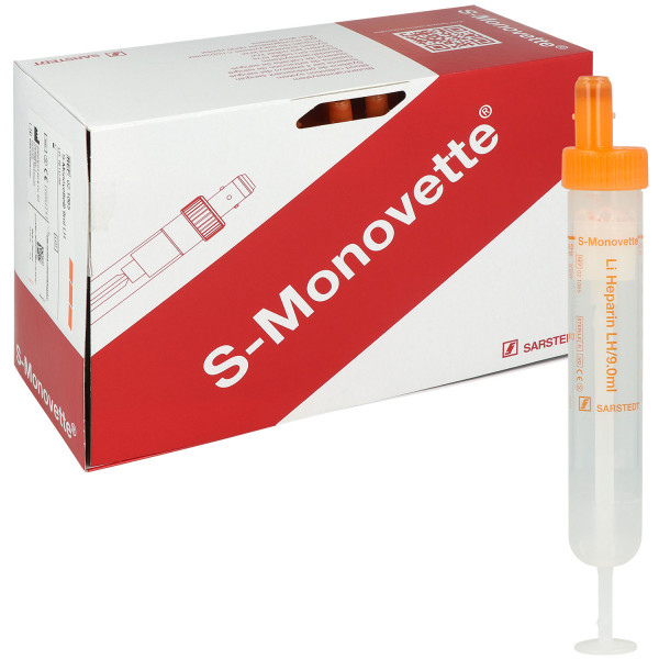 S-Monovette Lithium-Heparin steril mit Kunststoffetikett