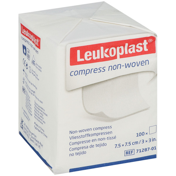 LEUKOPLAST compress non-woven Vlieskompressen unsteril 4-lagig