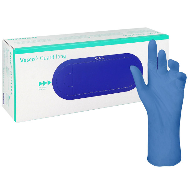 Vasco Guard long blau Nitrilhandschuhe unsteril