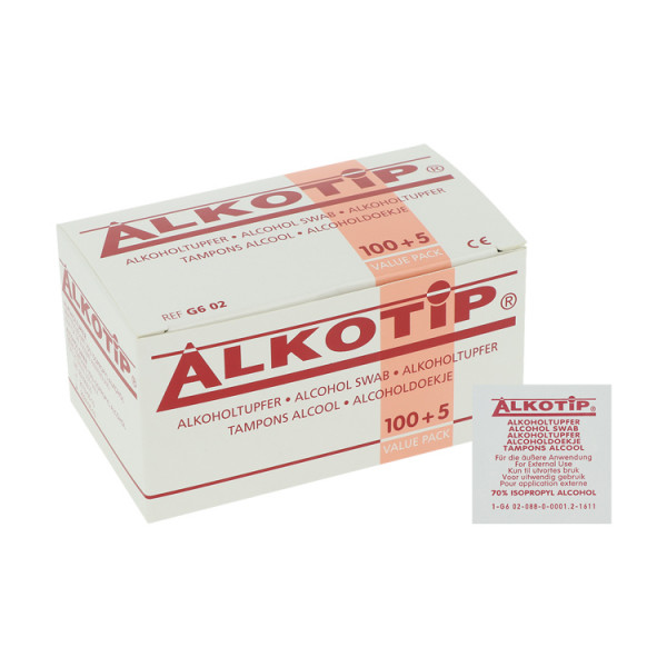 Diaprax Alkotip Standard Alkoholtupfer 65x30mm, 100 Stück