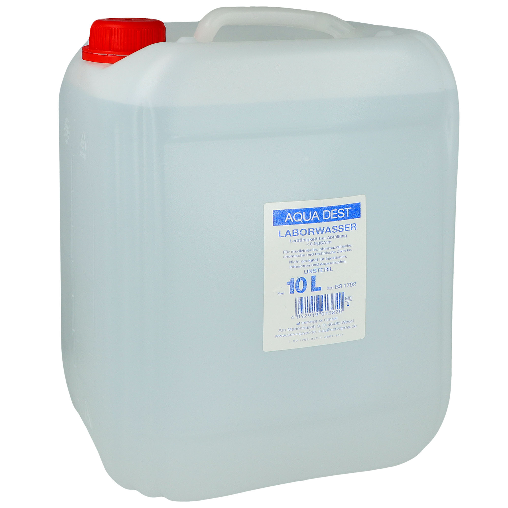 Aqua Dest, destilliertes Wasser 10 l - Kanister