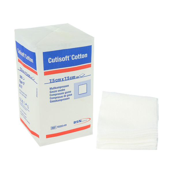 Cutisoft® Cotton, Baumwollkompressen 8-fach