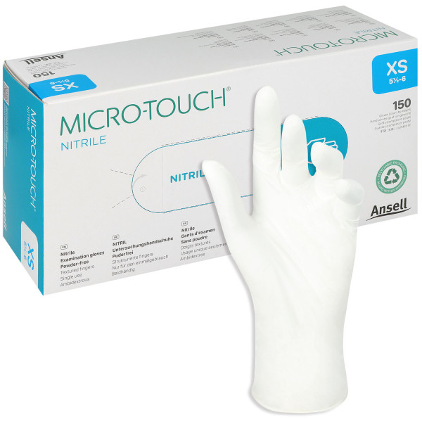 Ansell Micro Touch Nitril Handschuh weiß
