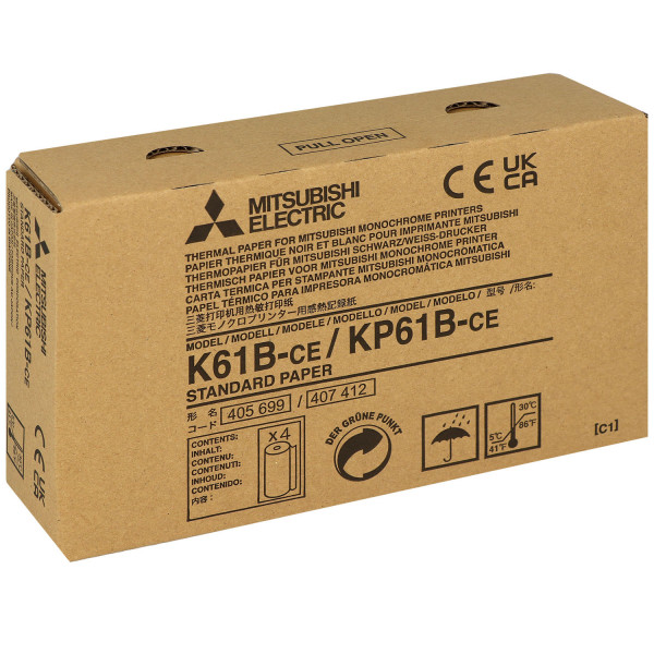 Videoprinterpapier Mitsubishi KP-61B