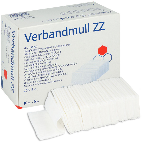 Verbandmull zickzack 8-fach, 20-fädig