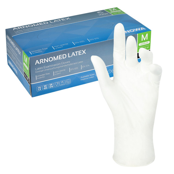 Arnomed Latex-Untersuchungshandschuhe, puderfrei, unsteril