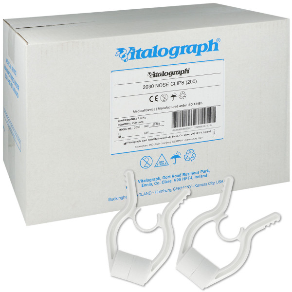 Vitalograph Einmal-Nasenklemmen mit Schaumstoffpads einzeln verpackt