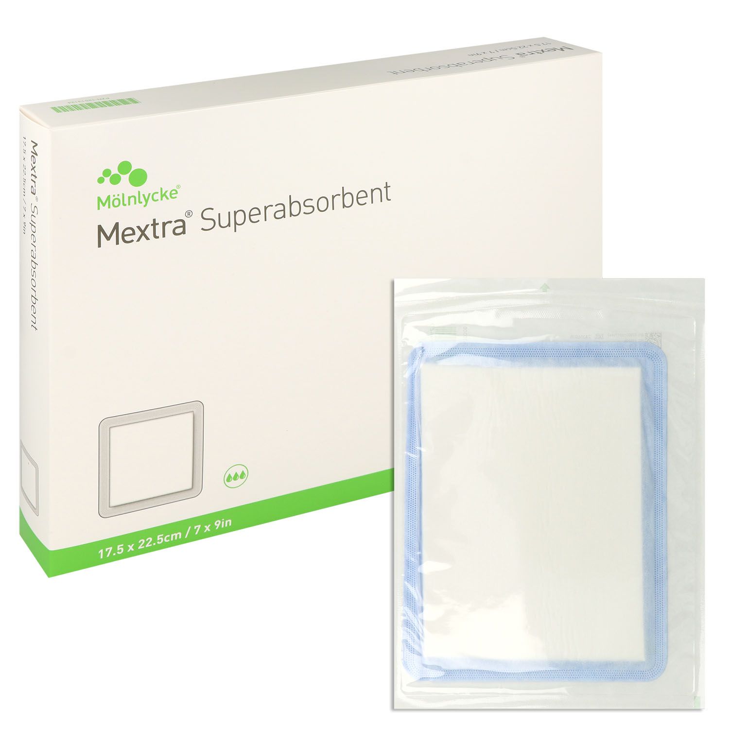 MEXTRA Superabsorbent Verband 17,5 x 22,5 cm - 10 St. | PZN 12513124